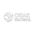 OSAK GLOBAL Logo on Black Background